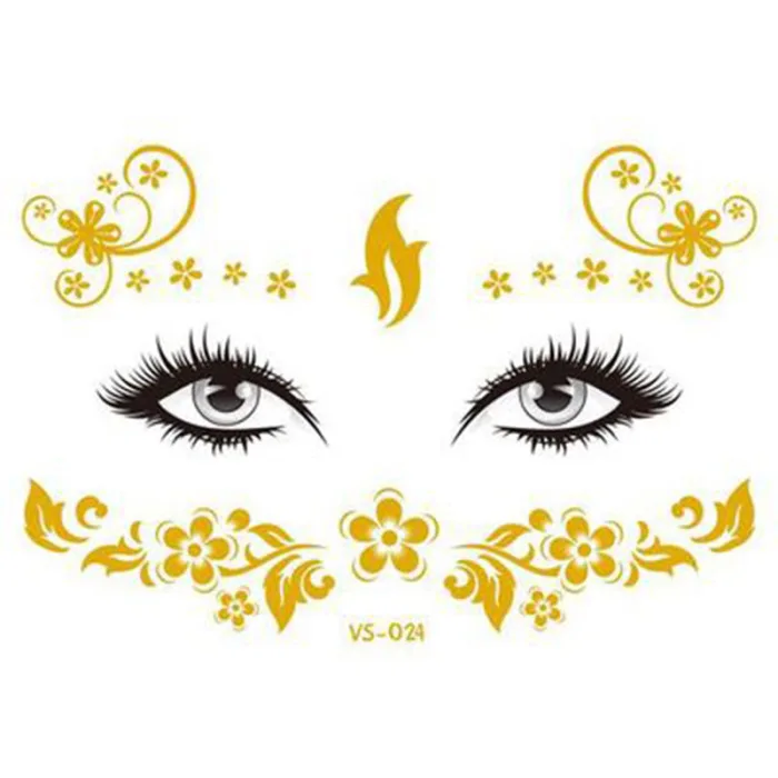 5pcs Golden Face Temporary Tattoo Waterproof Freckles Cover Stickers Body Art Decals OR88