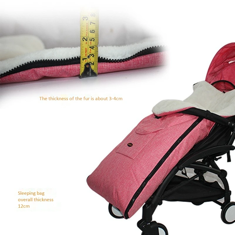 Детская коляска, спальный мешок, теплый чехол для ног, зимняя теплая прогулочная коляска, Толстая теплая коляска для новорожденных, спальные мешки