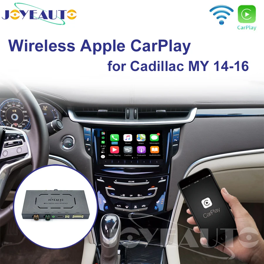 Joyeauto беспроводной Apple Carplay для Cadillac XTS ATS SRX CTS XT5 2014 2019 Android Auto зеркало в форме яблока