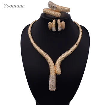 

Exquisite Dubai Gold/Silver Color Jewelry Sets Nigerian Wedding woman accessories jewelry set African Beads costume Jewelry Set