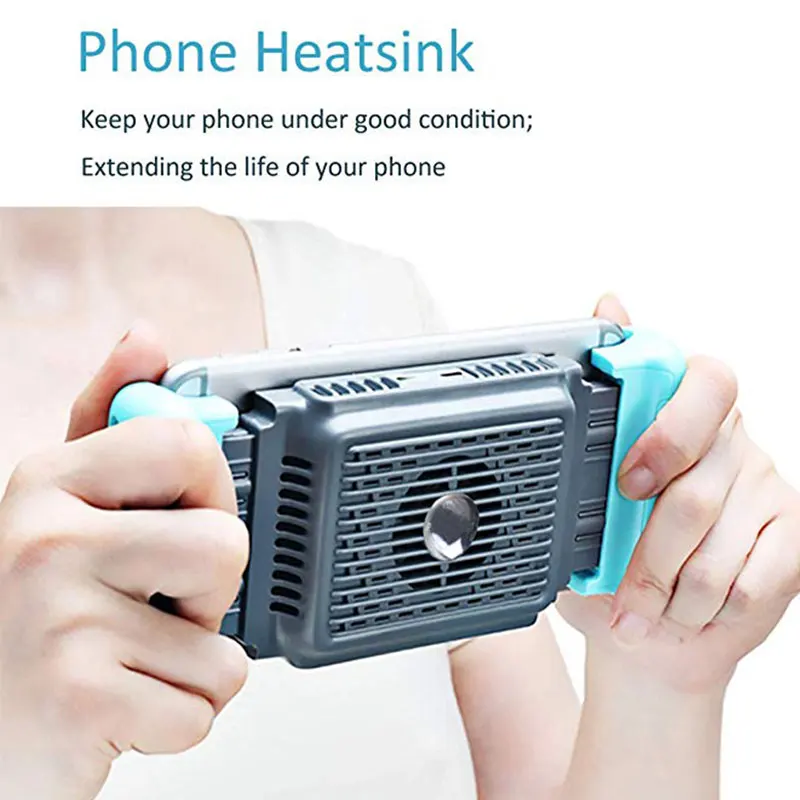  Handheld Mobile Phone Cooling Grip PUBG Phone Cooler For 4-7inch Smartphone Gaming Live Broadcast H