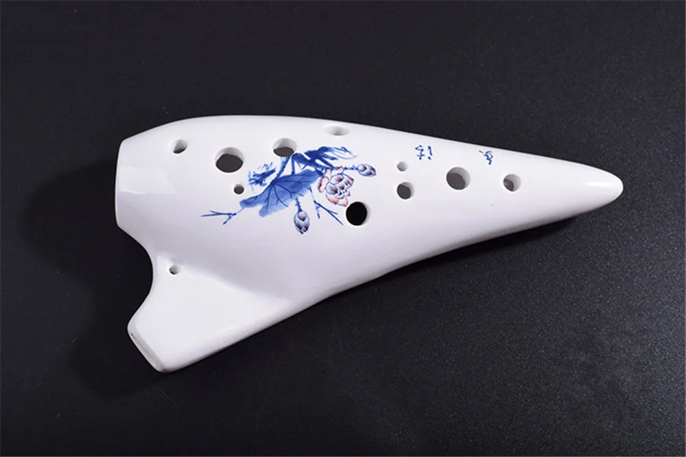 Ocarina Alto C Tone ceramic 12-hole подводная лодка стиль фарфоровая флейта глазурь музыкальный инструмент подходит в качестве подарка студентка Beginn