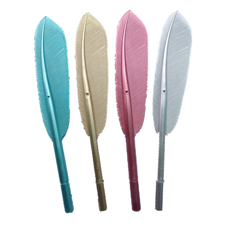 4 pcs mixed color Smodapan гелевая ручка в форме пера, 4 шт., деловая, офисная, фирменная ручка, 0,5 мм, Студенческая игла, тип головки, ручка для воды, инструмент для рисования - Цвет: 4 pcs mixed color