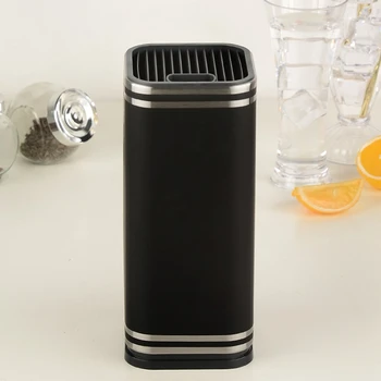 

8 Inch Black Knife Stand Large Capacity Stainless Steel Knife Holder Kitchen Tool Stainless Steel Knife Stand