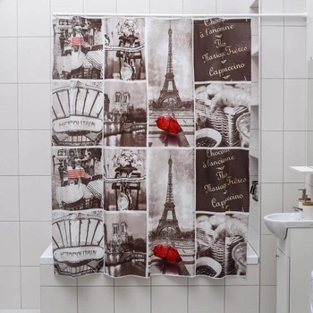 

Curtain for the bathroom 180x180 cm "Paris retro", EVA