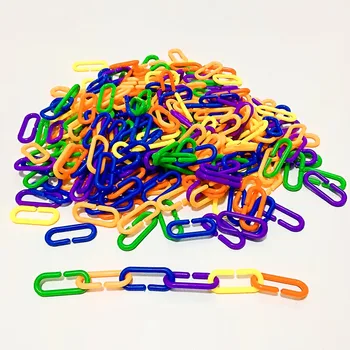 

100 Pcs Bird Cage Toy Plastic C Clips Hooks DIY Chain Links for Parrots Cockatoo Conure Parakeet YE-Hot