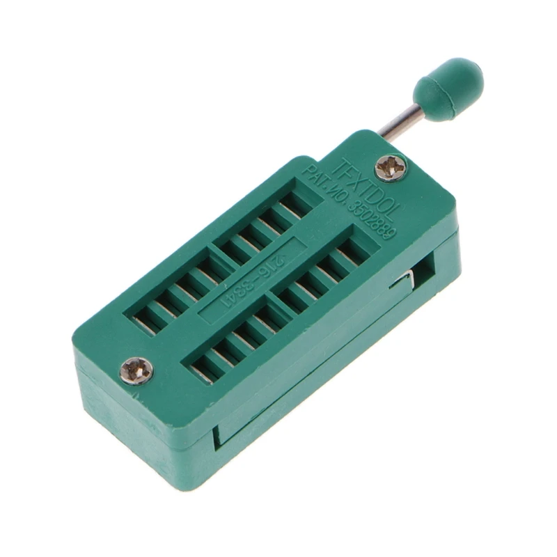 2020 Новый 16 20 24 28 40 P Pin 2 54 мм Зеленый DIP Тест Универсальный ZIF IC Разъем сварочный