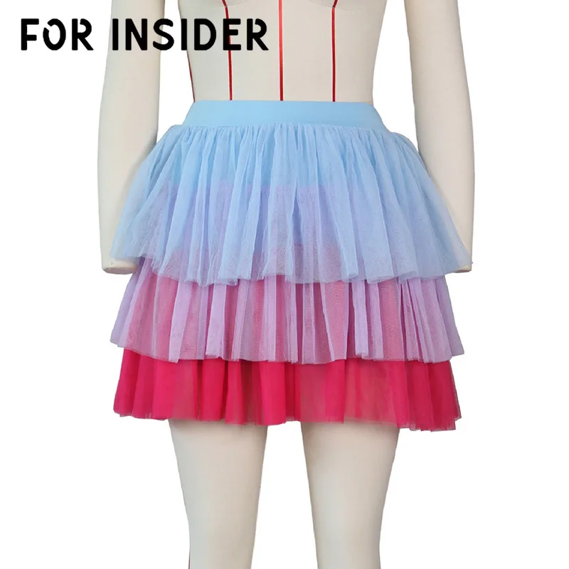 Для инсайдера, Сексуальная мини-юбка из тюля, Женская юбка с высокой талией и рюшами, бохо, юбка-пачка со складками, бальное платье, розовая короткая юбка размера плюс