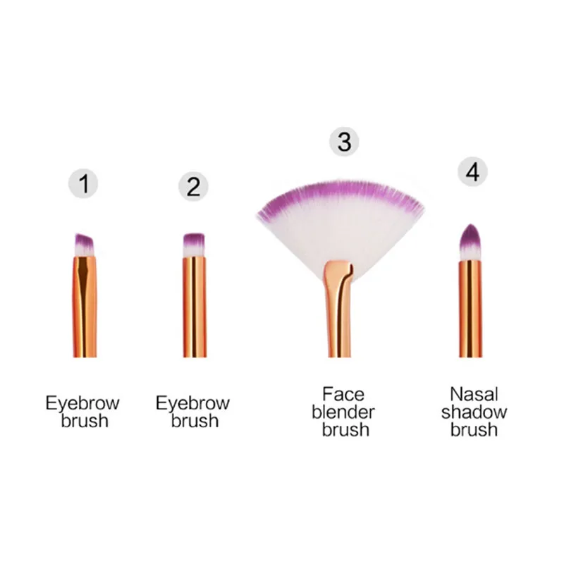 4 шт. Алмазная ручка брендовые кисти для макияжа Тональная основа консилер Румяна Пудра Тени для век губ косметические инструменты для макияжа