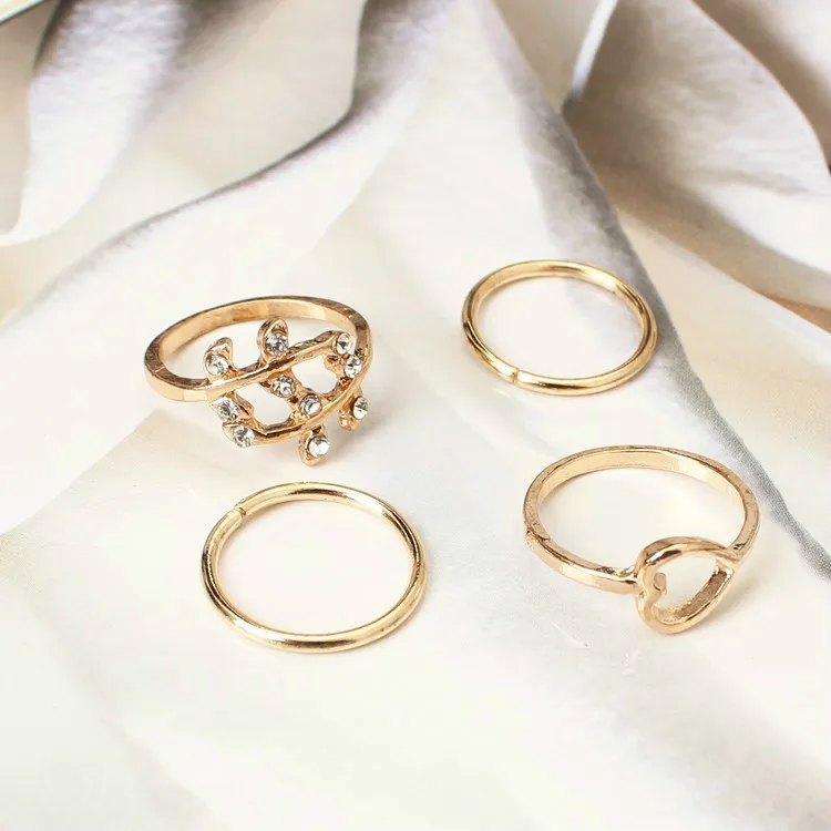 1 Набор, распродажа, кольцо со слоном, модное, золотого цвета, кольца на кастет для женщин, кольца на фаланг пальца, ювелирное изделие, подарок