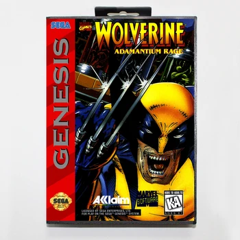 

Wolverine Adamantium Rage 16bit MD Game Card For Sega Mega Drive/ Genesis with Retail Box