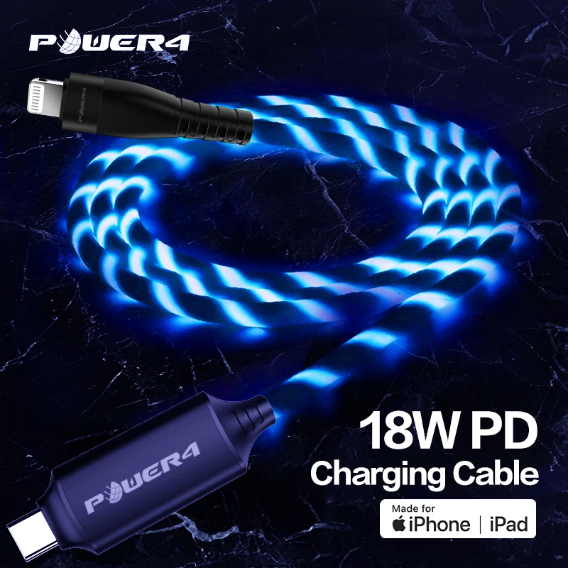 Power4 MFi USB C к Lightning Кабель 18 Вт PD Apple сертифицированное быстрое зарядное устройство для iPhone11 Pro Max X XS 8 XR iPad Macbook type-C кабель