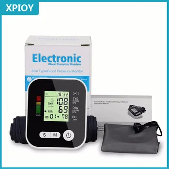 

XPIOY Arm Blood Presure Monitor English Voice Digital Sphygmomanometer Medical Equipment Portable Heart Rate Pulse Tonometer BP