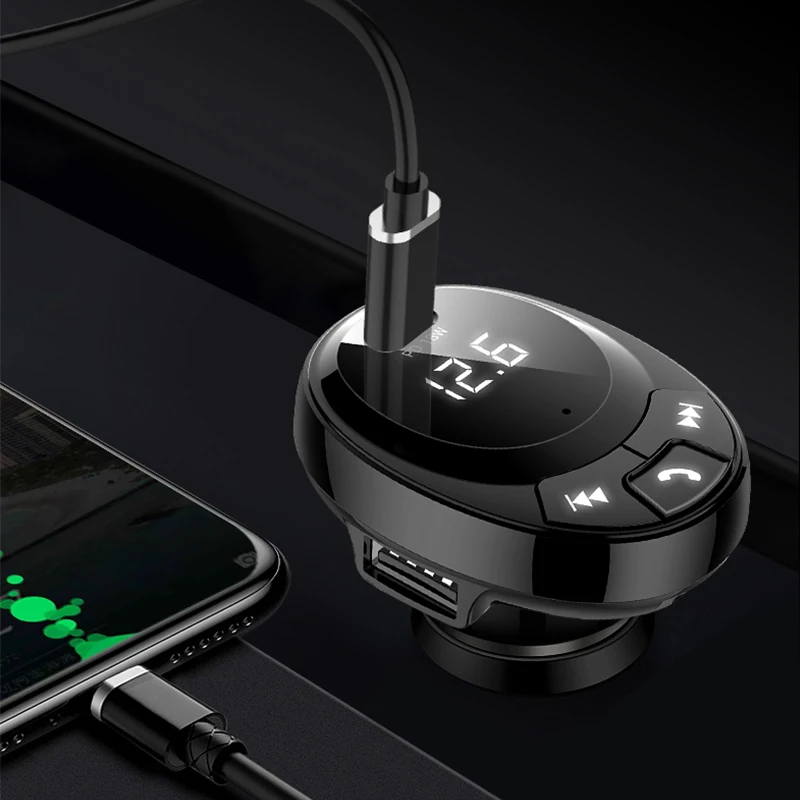 

BT09 Bluetooth Car Kit FM Transmitter modulator Audio Music Mp3 Player Phone Wireless Handsfree Carkit 3.0A Quick USB Charger