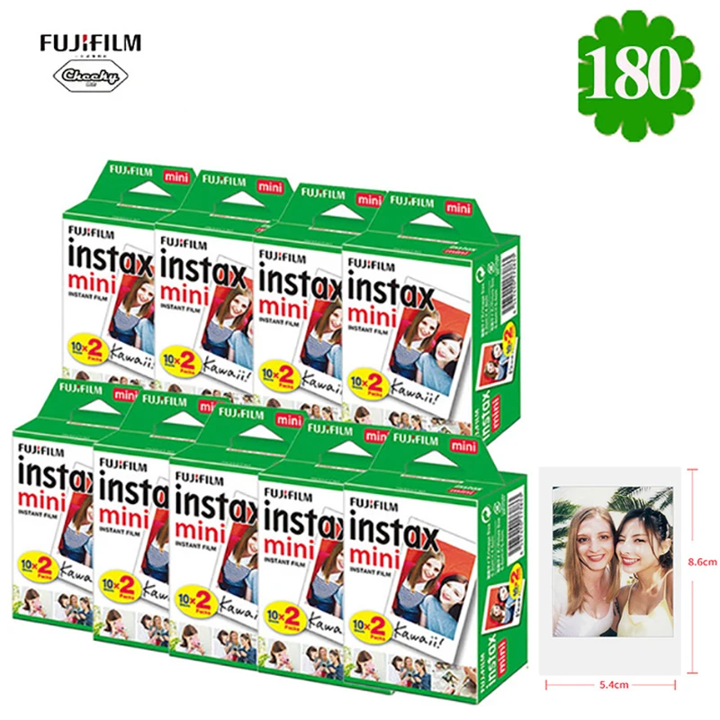 Fujifilm Instax Mini 20 листов белая пленка фото бумага моментальная печать альбом для Fujifilm Instax Mini 7 s/8/25/90/9 - Цвет: 180 sheets