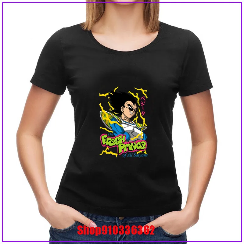 Fresh prince всех Саян футболка Vegeta Новая мода футболки для девочек женские рубашки с