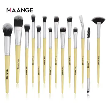 

14 Pcs Professional Makeup Brush Foundation Loose Powder Eye-shadow Highlight Nasal Shadow Blush Eyebrow Brushes Makeup Tools
