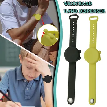 

Hand Sanitizer Disinfectant Sub-packing Silicone Bracelet Wristband Hand Dispenser Wearable Hand Sanitizer Dispenser Pumps New