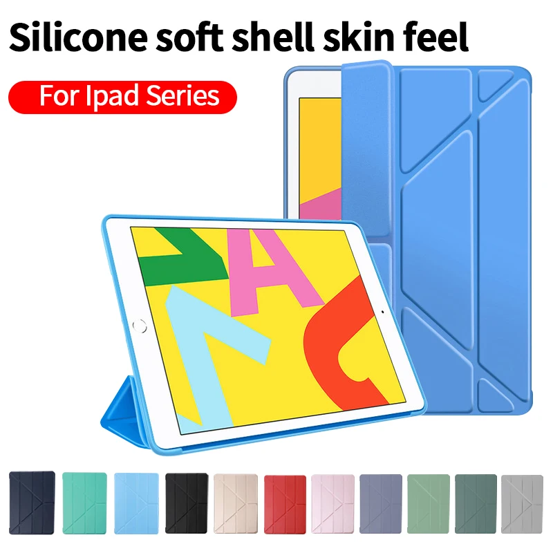 

Case Cover for iPad pro 11 9.7 2017 2018 Silicone Magnetic Smart Cover Protective Case for Ipad 7th 8th 6th Generation 10.2 2020