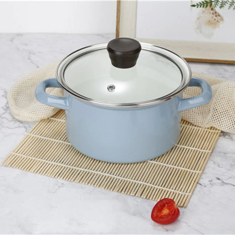 DOLBOVI nostalgia enamel beige frying pan Cookware Cookware Set - AliExpress