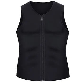 

Europe And The United States Large Size Men'S Vest Zipper Fitness Sweatshirt Suit Corset Abdomen Slimming vest