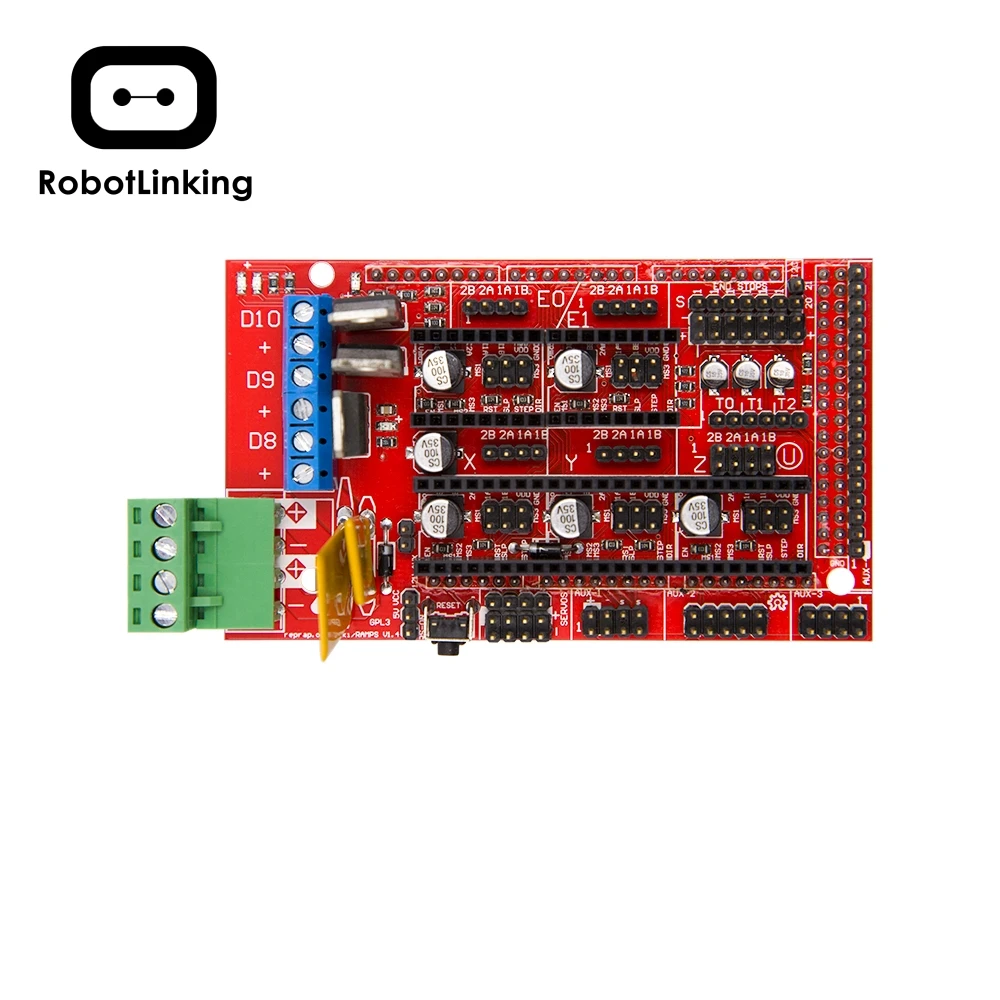 CNC 3d Принтер Комплект для Arduino Mega 2560 R3+ RAMPS 1,4 контроллер+ lcd 12864+ 6 концевой выключатель фиксатор+ 5 A4988 шаговый драйвер