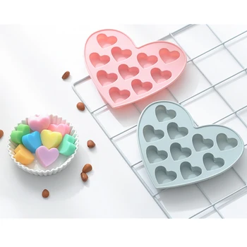 

3D Diamond Love Heart Shape Silicone Mousse Cake Molds for Wedding Baking Sponge Chiffon Mousse Dessert Cake Molds Food Grade