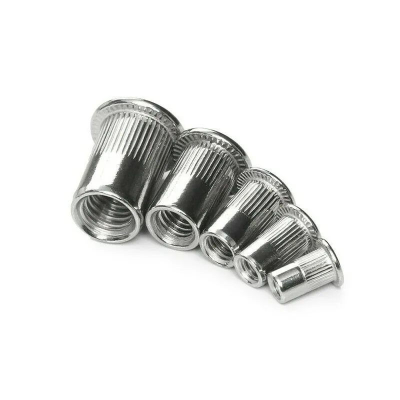 150Pcs Rivet Nuts Aluminum alloy Heavy Duty Threaded Insert Nutsert Rivnuts for Riveter Riveting Nut Gun Tools