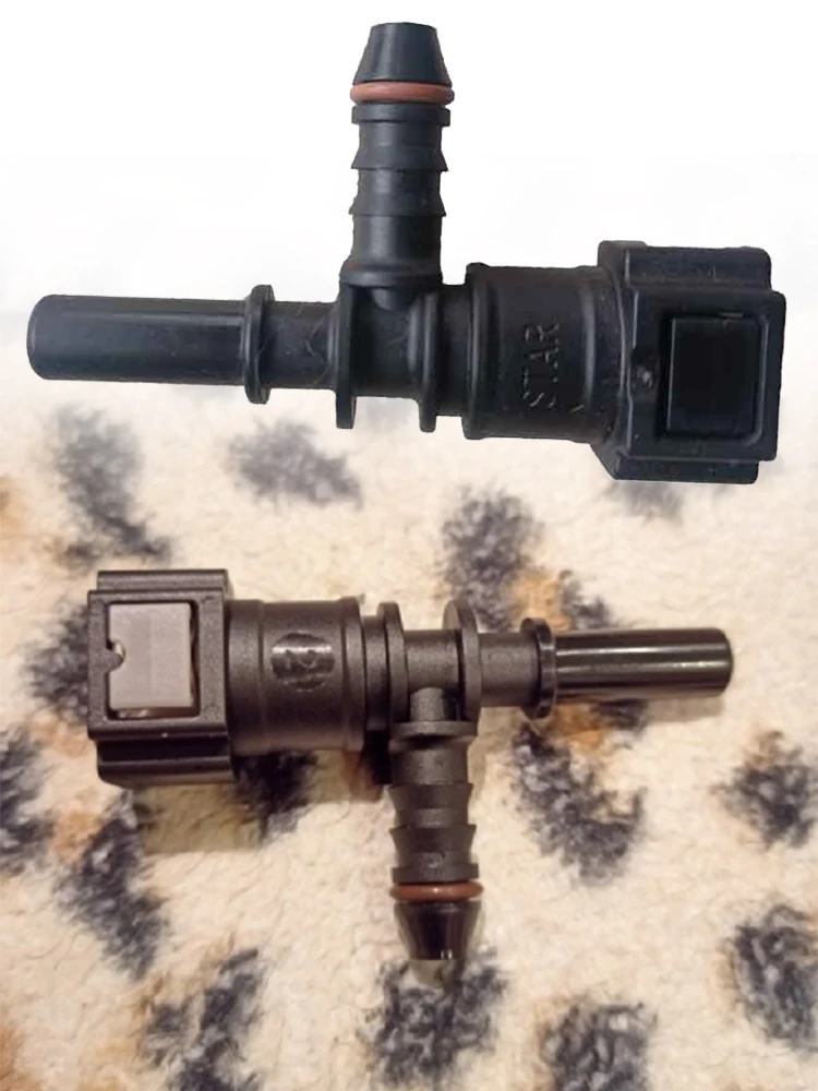 7.89 ID6 Auto Car Fuel Line Bundy Tee Hose Coupler Nylon Motorcycle Hose Coupler Quick Release Connect Connector Car Accessories