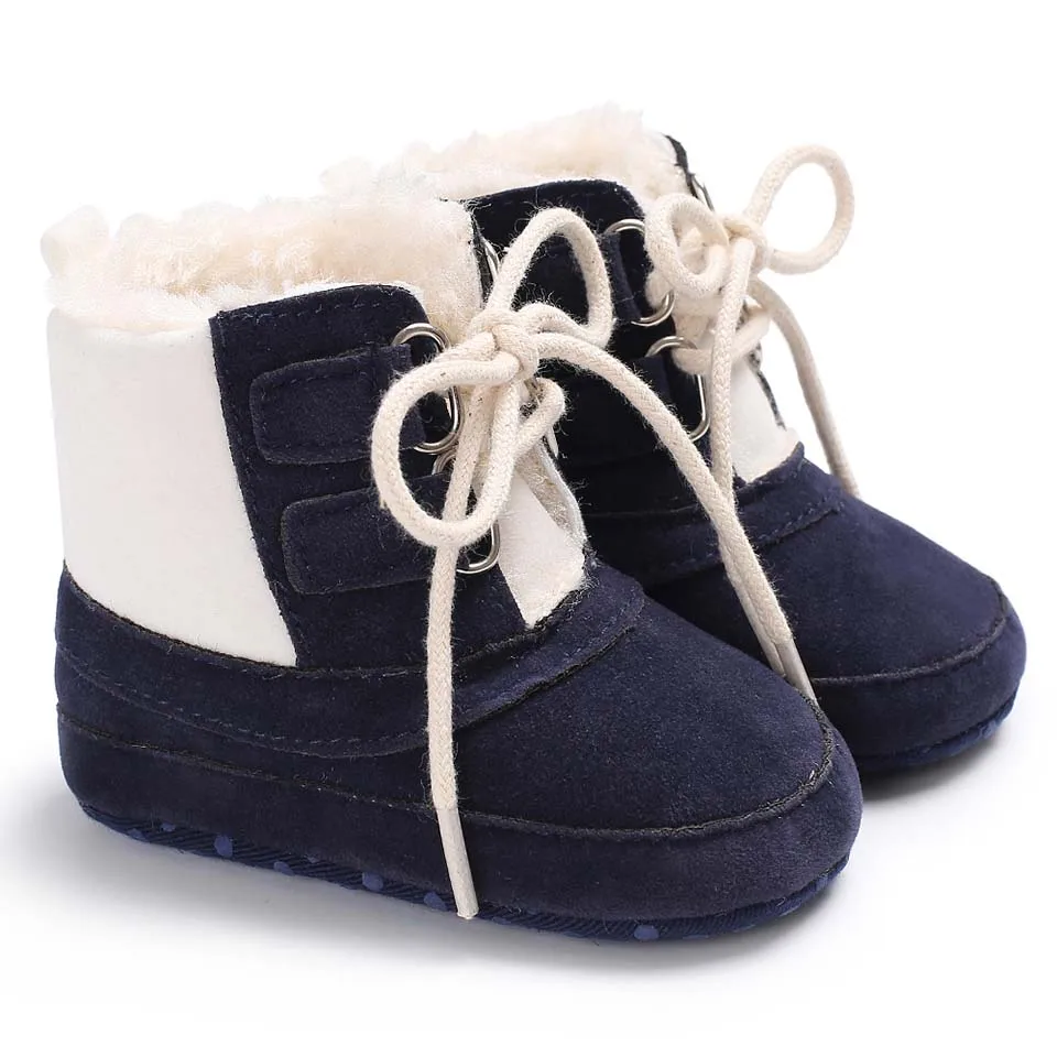 Детская обувь; кроссовки с мягкой подошвой для маленьких девочек и мальчиков; модные ботиночки для новорожденных; теплые зимние ботинки для малышей