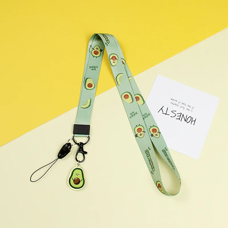 Cute Cartoon keychain Strap Neck straps Lanyards for keys ID Card Pass Gym Mobile Phone USB badge holder DIY Hang Rope Sling - Цвет: 12