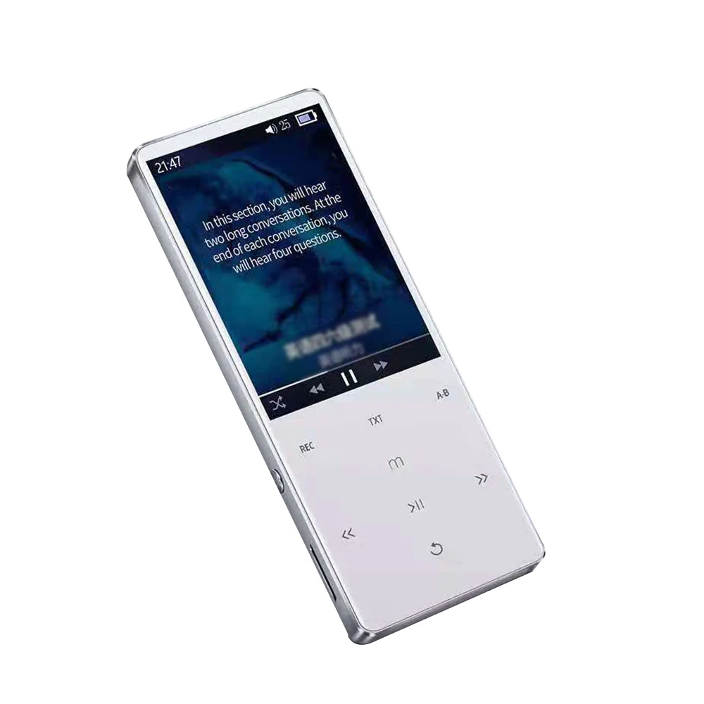 Белый 8 Гб Сенсорный MP3 MP4 плеер Bluetooth музыкальный видеоплеер 2,4 дюймов экран Поддержка Запись голоса чтения электронных книг просмотра изображений - Цвет: Белый