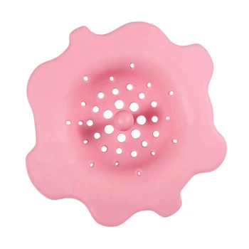 

New Cute Kitchen Accessories Sink Waste Strainer Plug Drain Stopper Basket Filter Pink