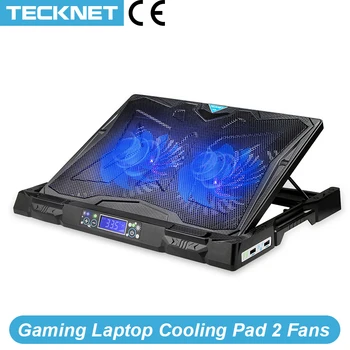 

TeckNet Gaming Laptop Cooling Pad 2 Fans With LED Screen Cooler Stand Pad Cooling For 12-17 inch Laptop NoteBook MacBook Cooler