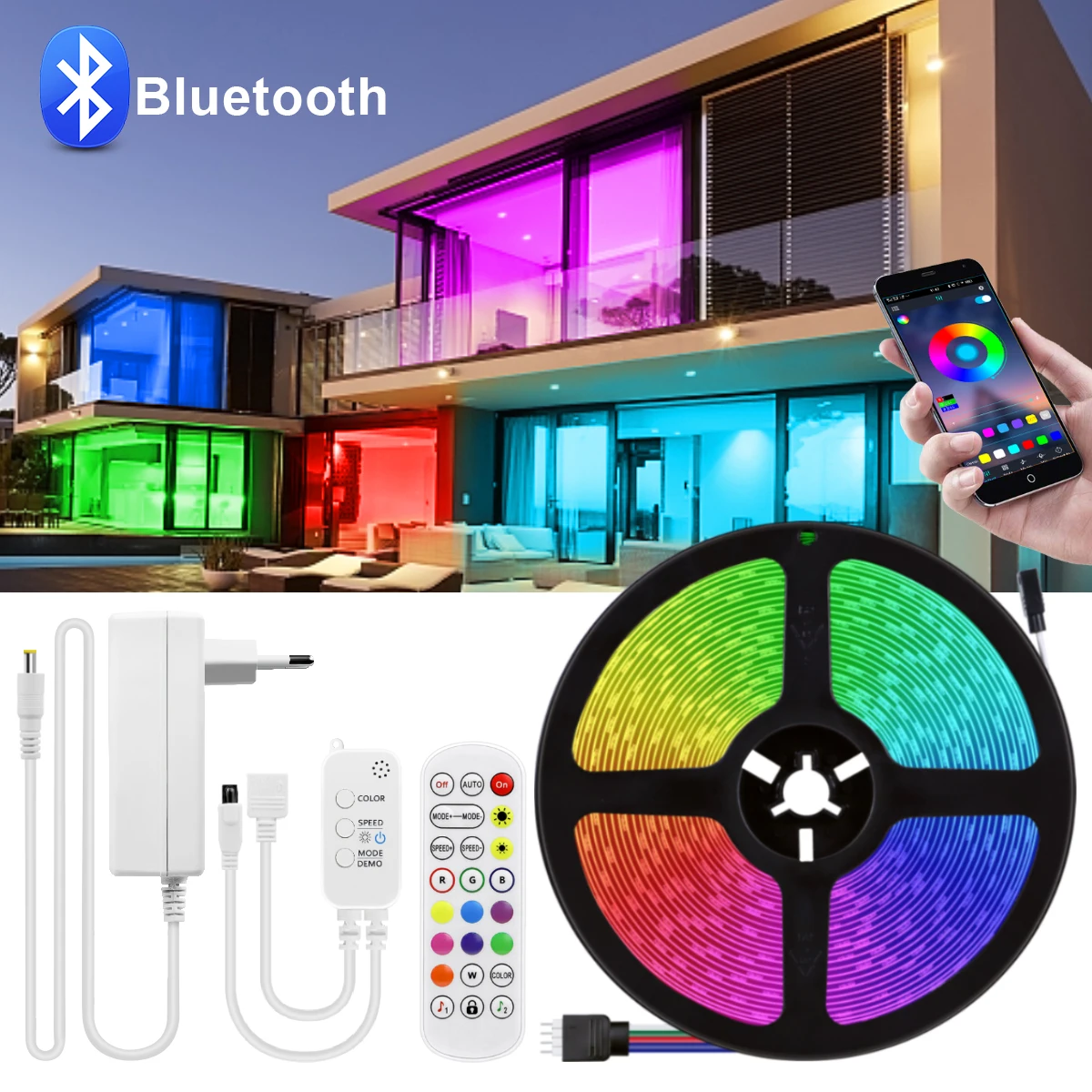 Умная Светодиодная лента с Wi-Fi Bluetooth управление через приложение освесветильник