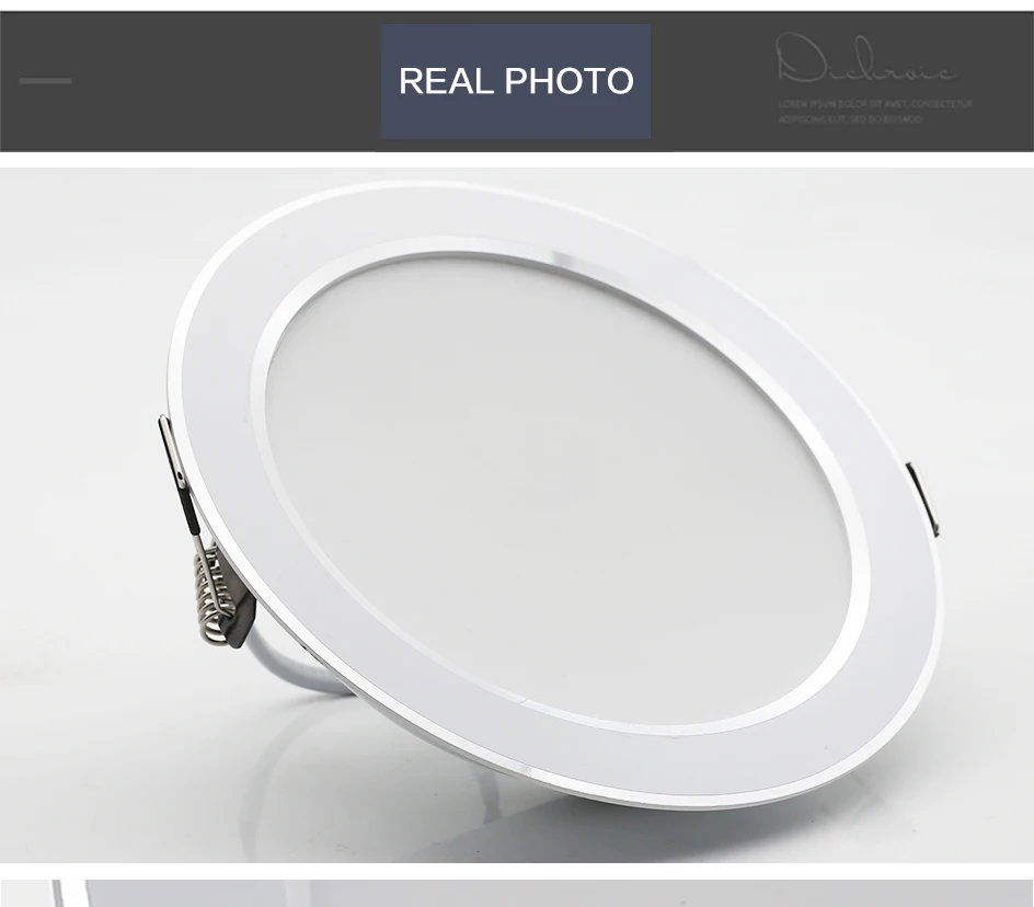 LED Downlight AC 220V 7W 9W 12W 15W 18W Cold Warm Round Recessed Lamp LED Ceiling Light Silver / White Side For Kitchen Bedroom