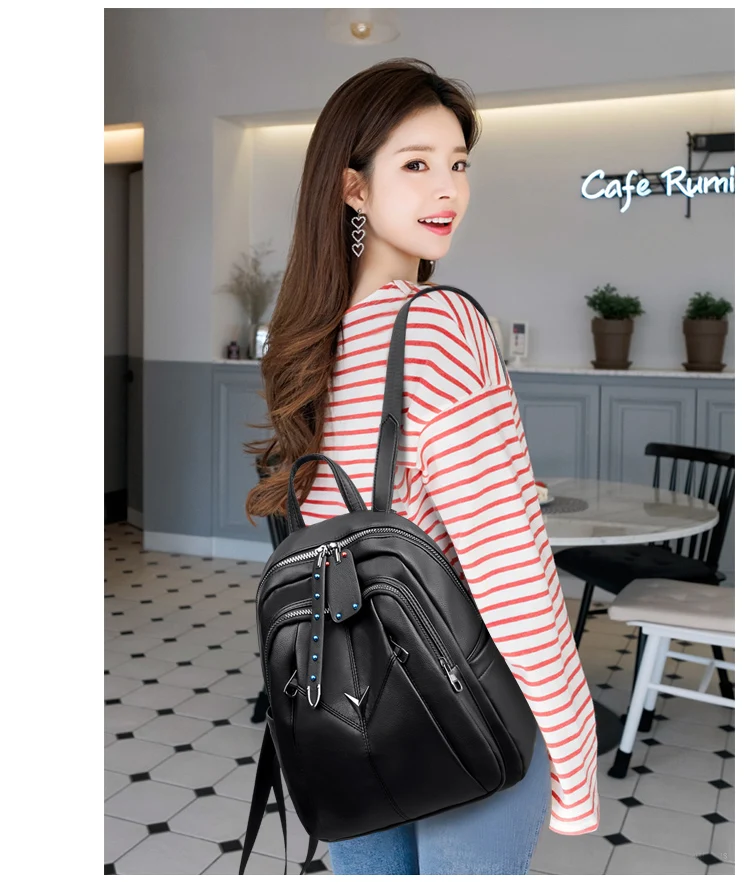 Women Backpacks High Quality Vintage Bagpack Ladies Sac a Dos School Bags For Girls Female Travel Shoulder Bag Soft Leather