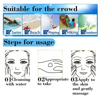 

50ml SPF50 Sunscreen Cream UV Sunblock Waterproof Whitening light Ultraviolet Sunscreen Face Lasting Long Isolation Body Sk T1Z4