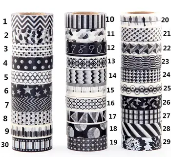 

1X 10m Black Tape Scrapbooking DIY Sticker Decorative Masking Japanese Washi Tape