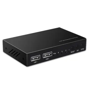 

4 Ports HDMI KVM USB Sharing Box Multifunctional KM Switcher KM USB Synchronizing Switcher Host For USB Keyboard Mouse Sharing
