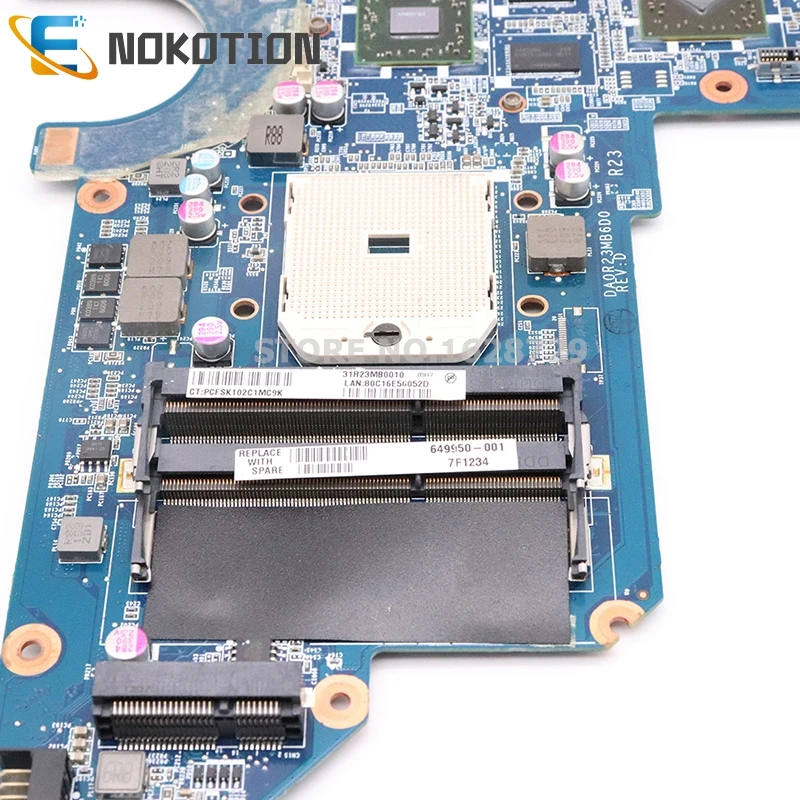 NOKOTION 649950-001 DA0R23MB6D1 laptop motherboard