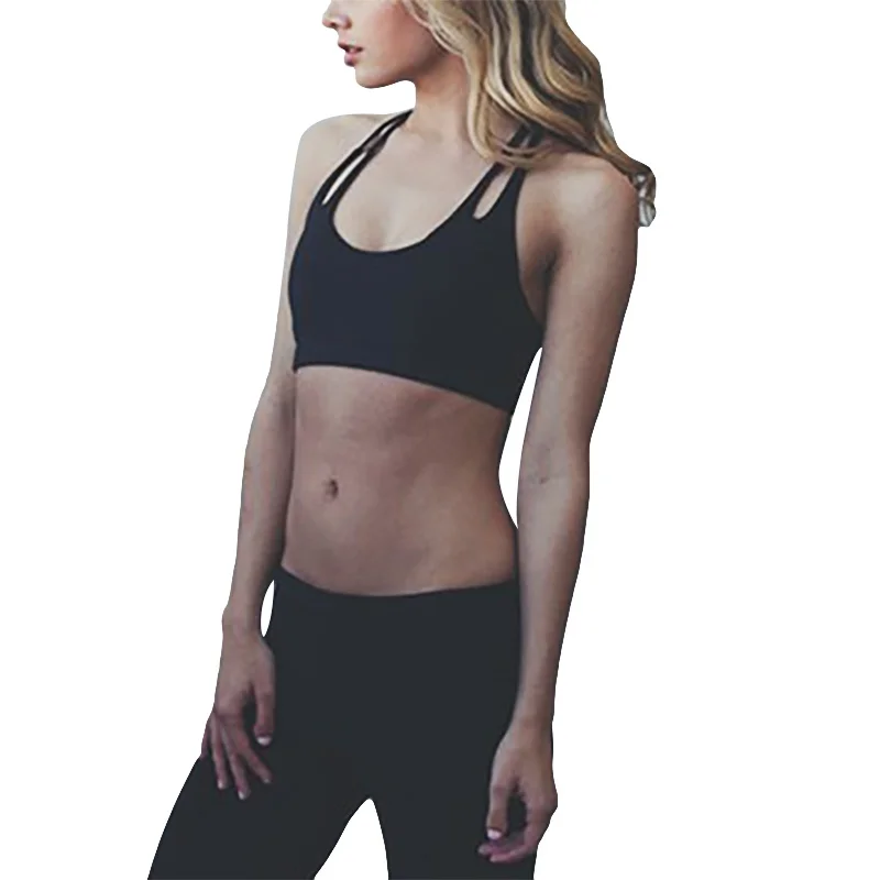 Women Sport Bra Breathable Yoga Bras Wire Free For Fitness Running Gym Vest Top Quick Dry Backless Comfortable Underwear