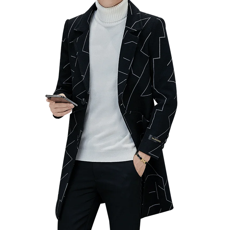 2019 brand Wool Blends Coats long jacket men Casual Overcoat winter mens trench coat Fashion Business formal Windbreaker Jackets 2019 brand Wool Blends Coats long jacket men Casual Overcoat winter mens trench coat Fashion Business formal Windbreaker Jackets
