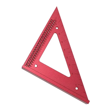 

Quick Read Positioning Aluminum Alloy Scribing Crossed-out Hole Measuring Tool Ruler Line Woodworking Home Metric Triangle
