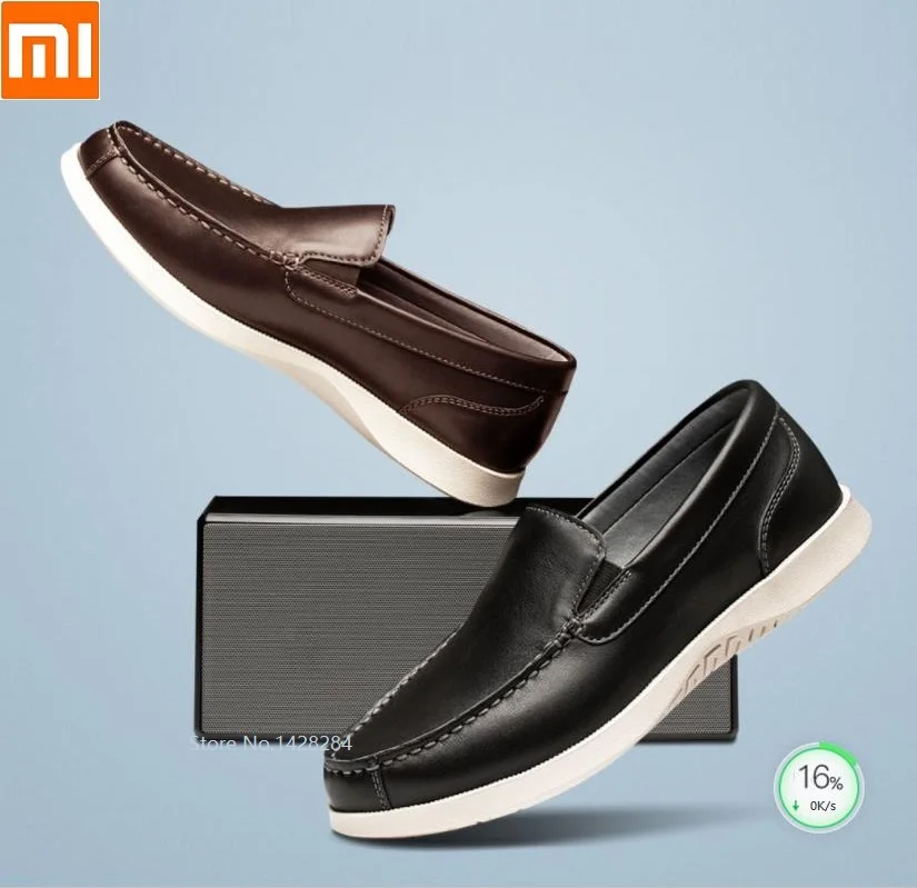 

Xiaomi Men's outdoor casual shoes First layer cowhide Lightweight Slip On Luxury male Loafers Driving Shoes