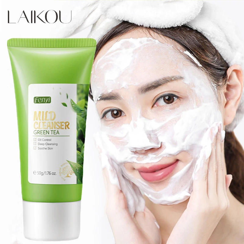 Green Tea Facial Cleanser - Natural Plant-Based Deep Cleansing & Moisturizing Formula
