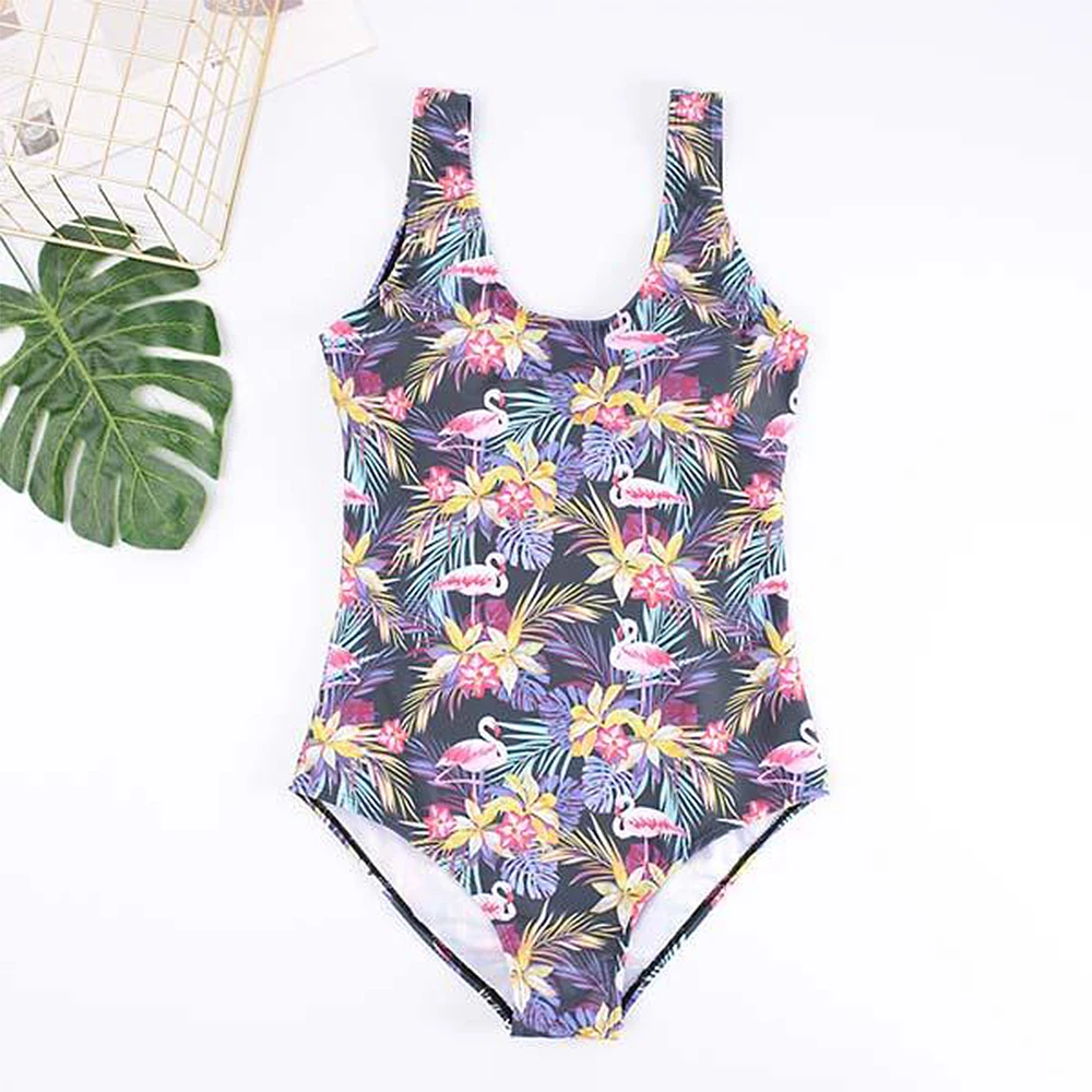 FREE SHIPPING Sexy Black Pink One Piece Swimsuit Women Cute Ice Cream ...