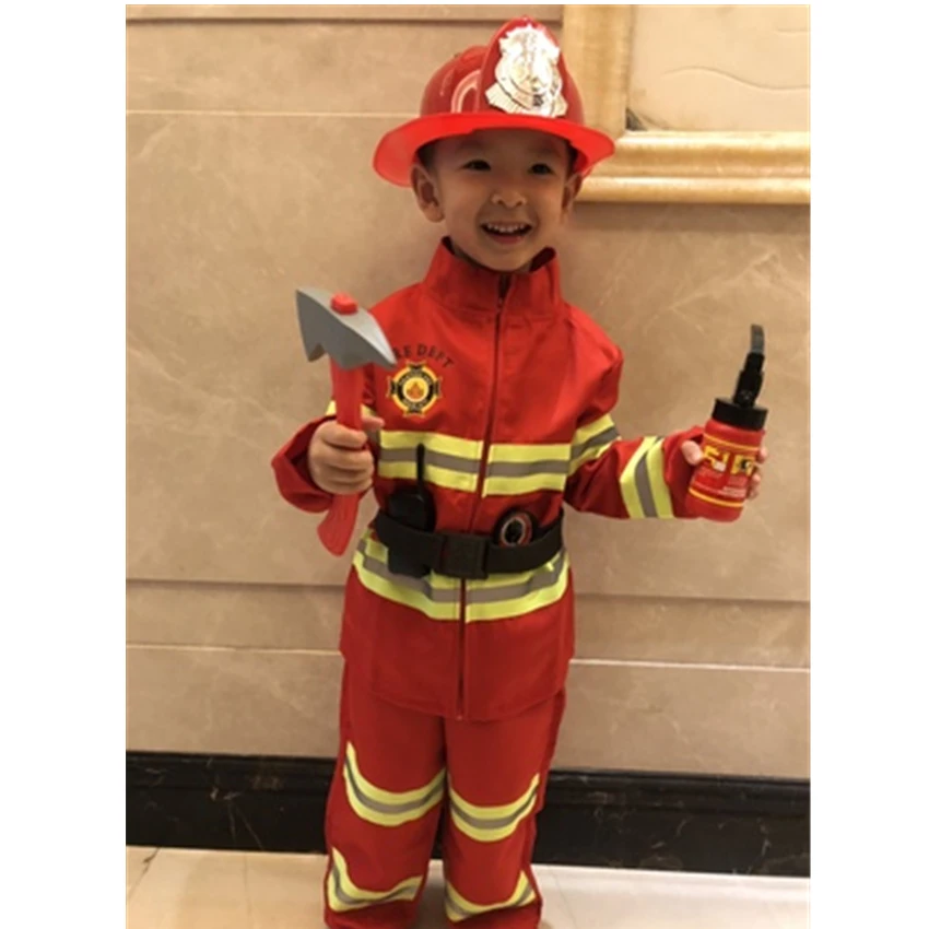2020 Подростковая форма пожарного Сэма Детский костюм на Хэллоуин костюмы
