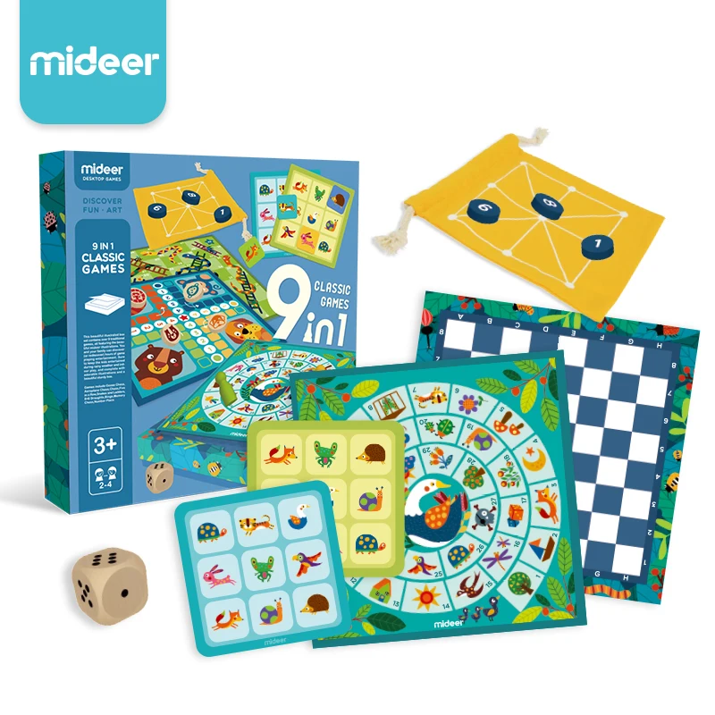

Mideer Nine In One 9 in 1 Multifunctional Board Game Toy party games