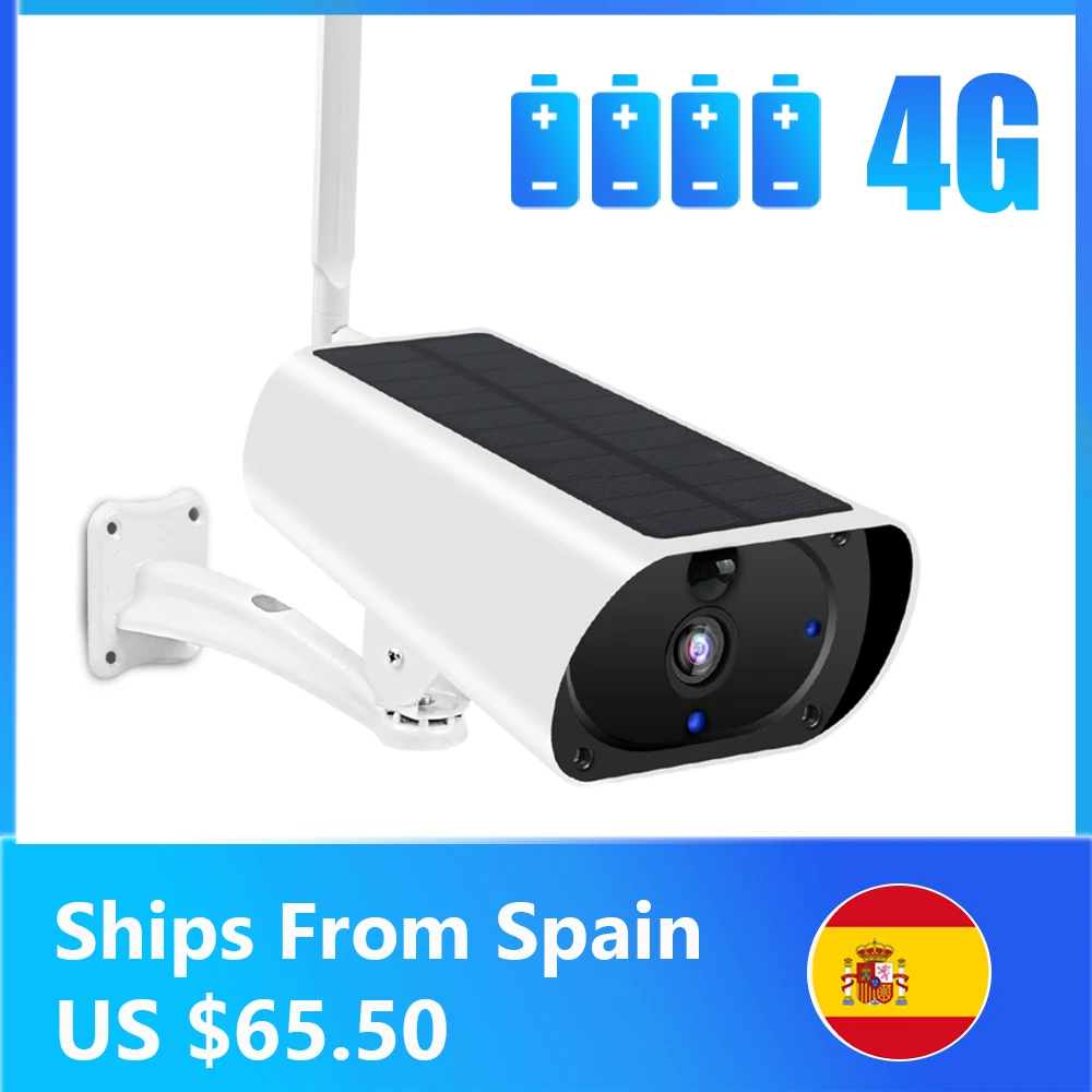 4G LTE камера Солнечная наружная 1080P HD Беспроводная 3G sim карта видеонаблюдения